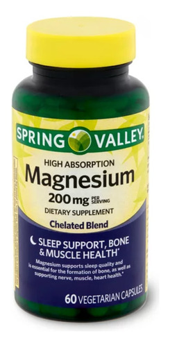 Magnesio Bisglycinato+oxido 200 - Unidad a $1633