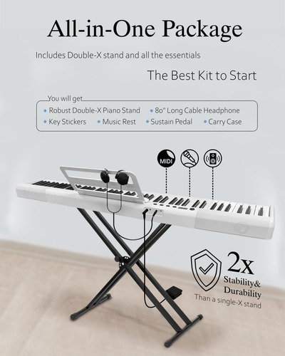 Teclado De Piano De 88 Teclas Longeye Teclado Digital P...