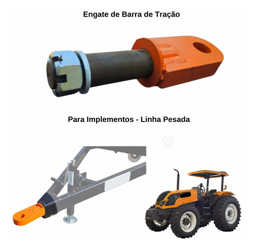 Engate Barra Tração Reboque Máquina Pesada Agrícola Trator