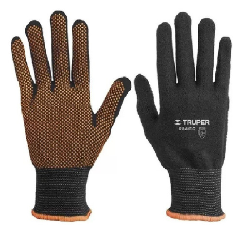 Guantes Poliester Con Puntos Pvc Mediano Truper 12651