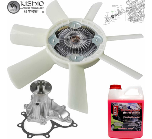 Kit Distribución Aspas Fan Clutc Nissan Pickup D23 2.5 08-15