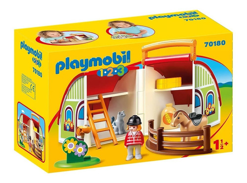 Juguete Playmobil 1 2 3 Mi Primera Granja 11 Piezas Febo