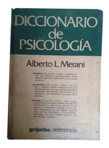 Diccionario De Psicología Alberto Merani 
