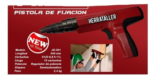 Pistola De Fijación De 10 Tiros  Nueva Garantía De 1 Año