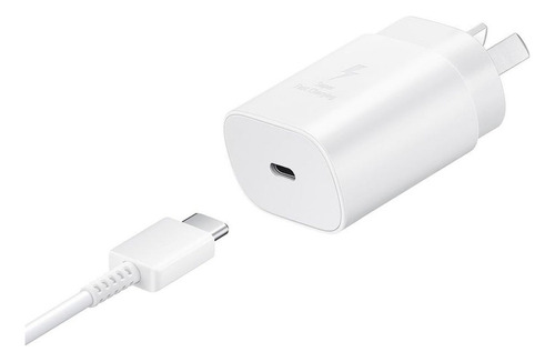 Cargador Para Samsung 25w A14 A24 A34 A52 A54 A70 + Cable Color Blanco