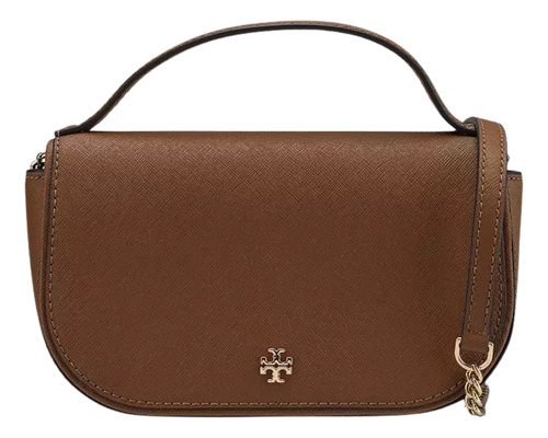 Bolsa Tory Burch Emerson Top-handle Crossbody Bag de Cuero Color Marrón