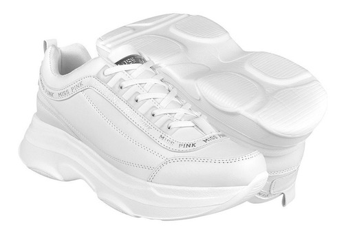 Tenis Casuales Para Dama Miss Pink 182078 Simpiel Blanco