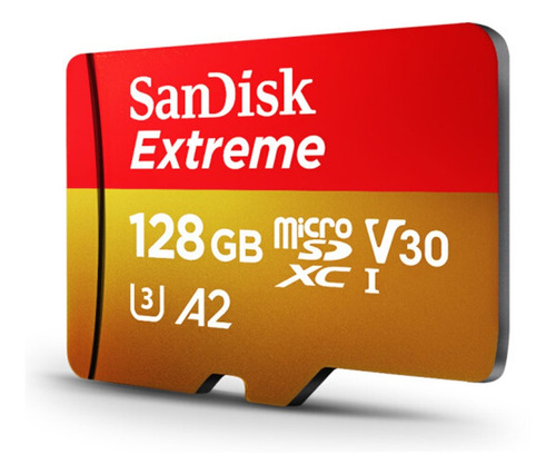 Imagem 1 de 9 de Sandisk Extreme Memoria Micro Sd 128gb U3 C10 A2 V30 4k 160m
