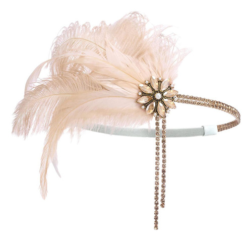 Tocado De Los Años 20, Diadema De Plumas Para Boda, Novia,