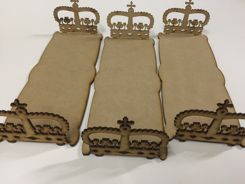 Imagen 7 de 10 de Bandeja Calada Candybar Corona 30x10 Fibrofacil Mdf