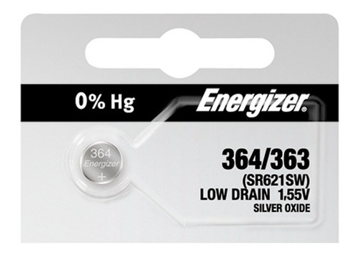5 X Pilas Energizer 364/363 Oxido De Plata Sr621 