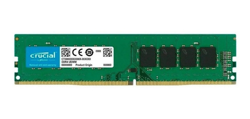 Imagen 1 de 3 de Memoria RAM Basics color verde 8GB 1 Crucial CB8GU2666