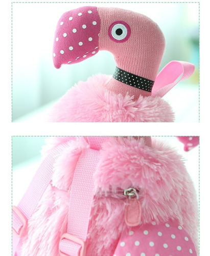 Backpack Flamingo Peluche Mochila