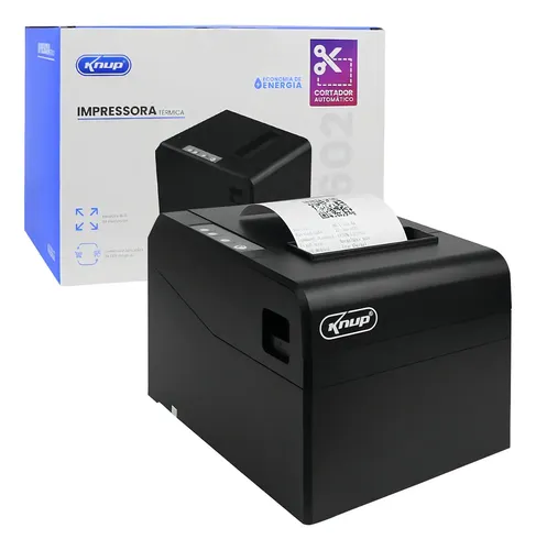 Impressora Papel 80mm Compacta Knup Cor Preto