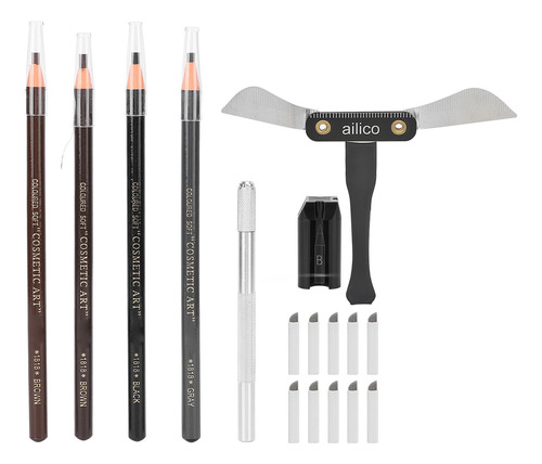 Kit De Microblading Para Cejas, 4 Lápices, Agujas, Bolígrafo