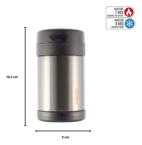 Termo Comida Acero 470 Ml Grafito