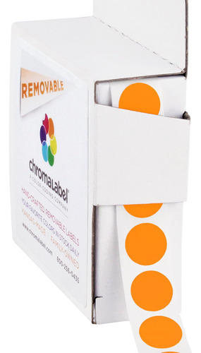 Chromalabel Etiquetas Redondas Removibles De 0,50 Pulgadas C