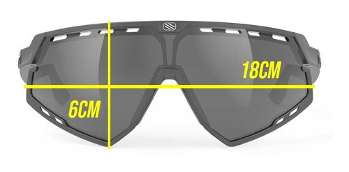 Imagem 2 de 6 de Oculos Ciclismo Rudy Project Defender Preto Fosco Lente Cinz