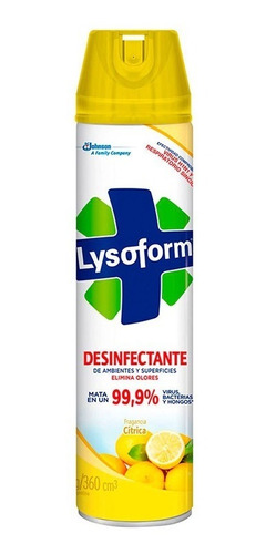 Desodorante Lysoform Citrico 360cc X 5 Unidades