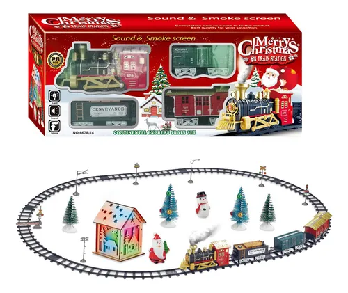comprar Set De Tren Navideño Con Locomotora De Vapor Eléctrica