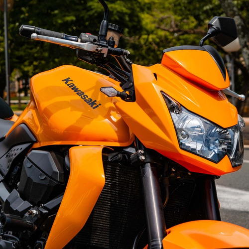 Imagem 2 de 10 de Moto Kawasaki Z 750 Laranja Ano 2012 Impecável