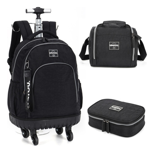 Kit Mochila Rodinhas 360° Crinkle Porta Notebook Up4you 