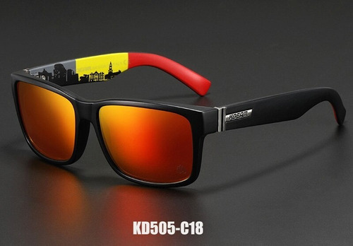 Óculos De Sol Esportivo  Marca Kdeam Surf Polarizados, Uv400 Cor Dourado