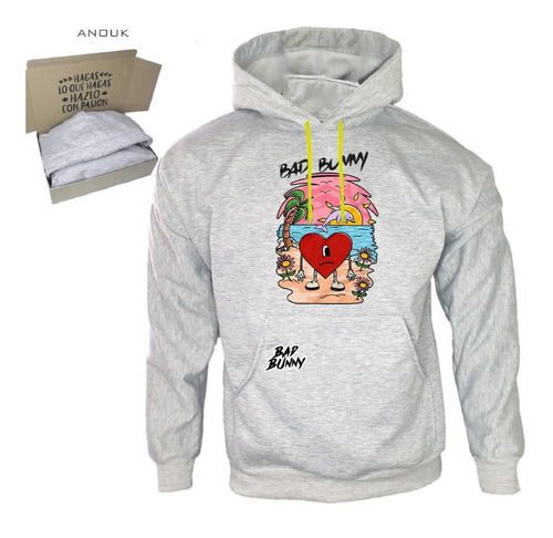 Buzo Hoodie Personalizado Saco Bad Bunny Unisex Estampado R2