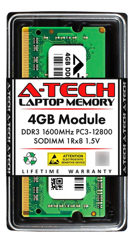 A-tech Modulo Memoria Ram 4 Gb Para Kingston Kcp316ss8 Ddr3