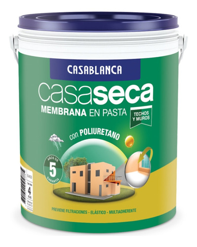 Casaseca Membrana En Pasta Poliuretanica Casablanca 4 Kg