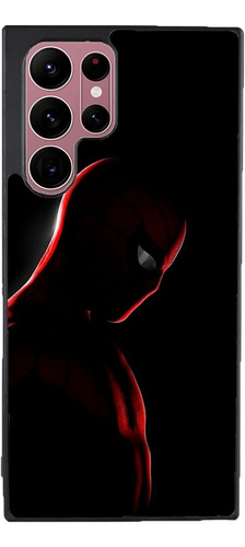 Funda Para Galaxy Spiderman Hombre Araña Fondo Negro Silueta