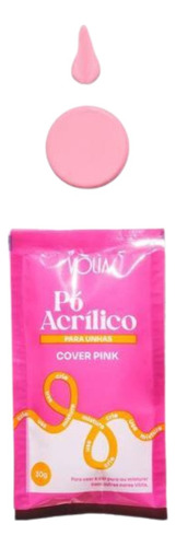 Pó Acrílico Cover Pink Vólia Alongamento De Unhas