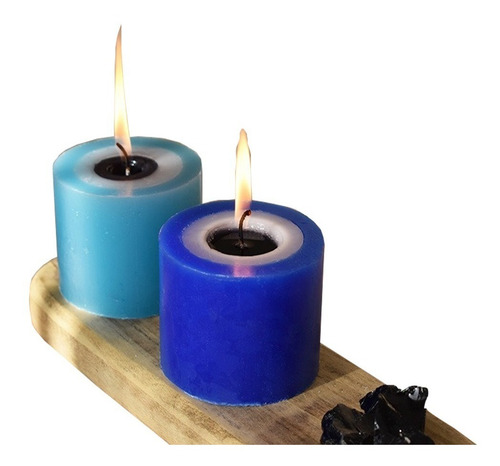 Imagen 2 de 6 de Pack Velón Ojo Turco Aromático Iluminarte X 3 Unidades.