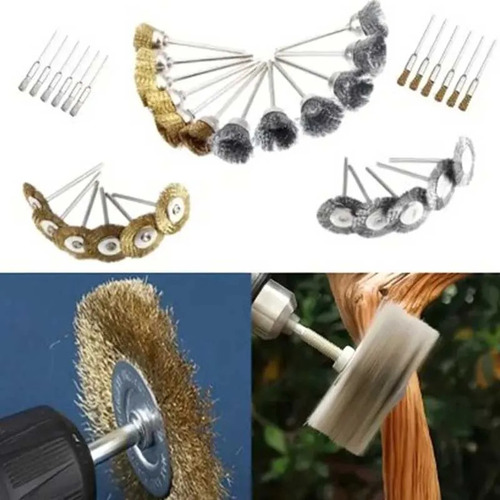 Kit De Cepillos Microabrasivos Para Pulido En Taladro O Dril