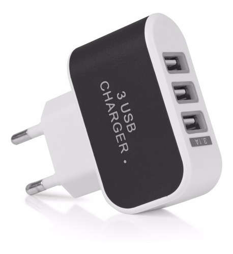 Cargador Carga Rapida 3 Puertos Usb Ideal Viaje