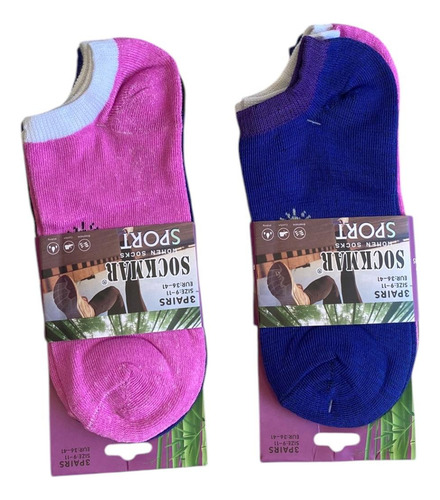 Pack 12 Calcetines Tobilleras Mujer Algodón Corto Liso