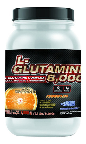 L Glutamina 1,000 Gr  L-glutamina Sabor Naranja F&nt Gca