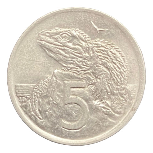 Nueva Zelanda - 5 Cents - Año 1971 - Km #34 - Lagarto