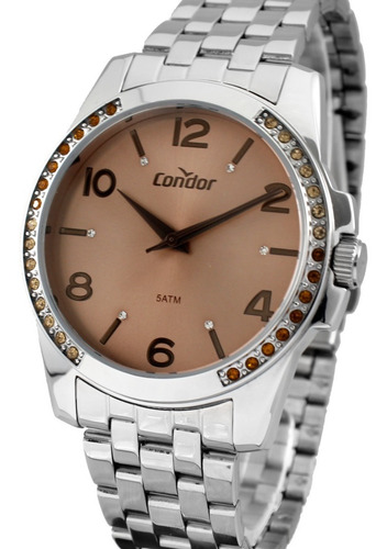Relógio Condor Feminino Prata + Kit