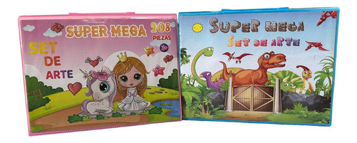 208 Piezas De Arte Para Niños Kit Set De Dibujo Portátil N