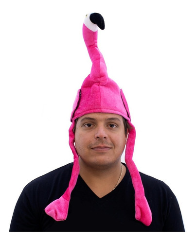 Sombrero Gorro Flamingo Rosa De Tela Adulto