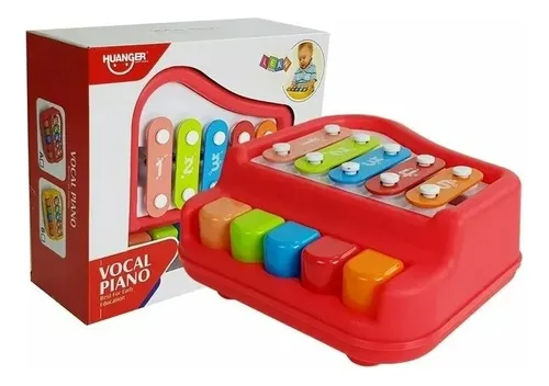 Piano Baby Xilofone C/ Baqueta Teclado Infantil Para Bebês - Dupari