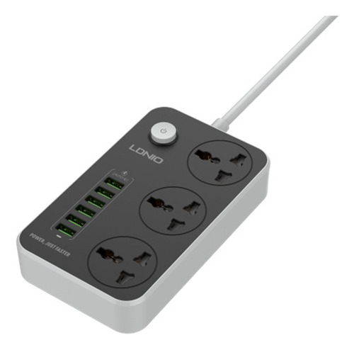 Zapatilla Alargue 220v Universal 2500w + 6 Puertos Usb