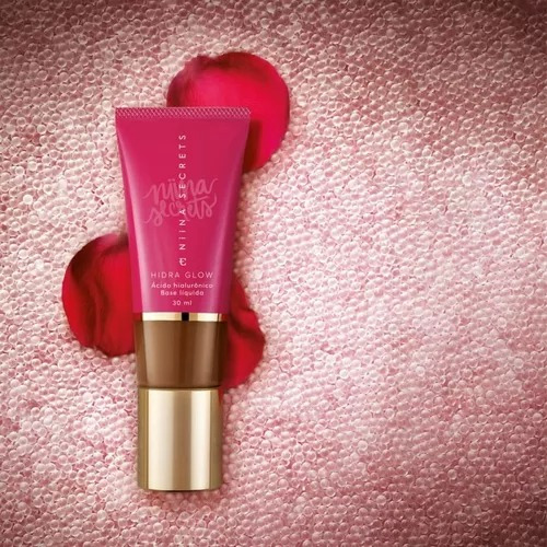 Base de maquiagem líquida Eudora Niina Secrets Base Líquida Base Hidra Glow Niina Secrets tom 00 - 30mL 30g