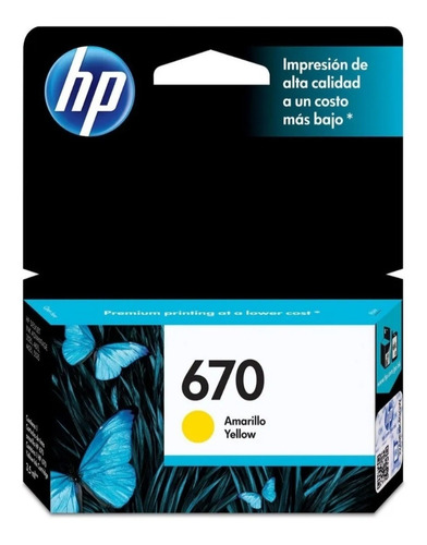 Tinta Hp 670 Yellow Original