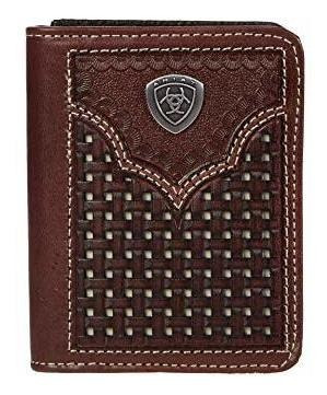 Ariat Dos-tone Cesta Teje Latón De Bifold Wallet Gqgfw