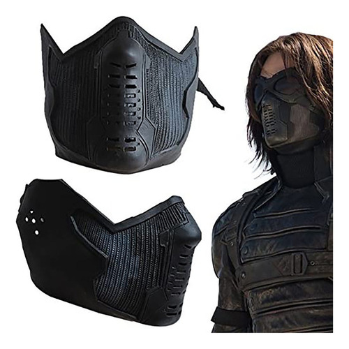 Bucky Barne Soldado Invierno Máscara Cosplay Material Látex