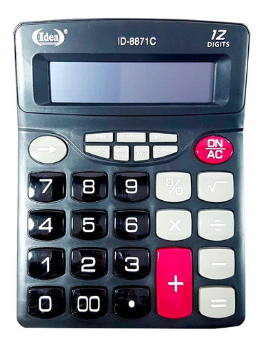 Kit 5 Calculadora Fácil De Manusear De Mesa Para Escritório Cor Preta