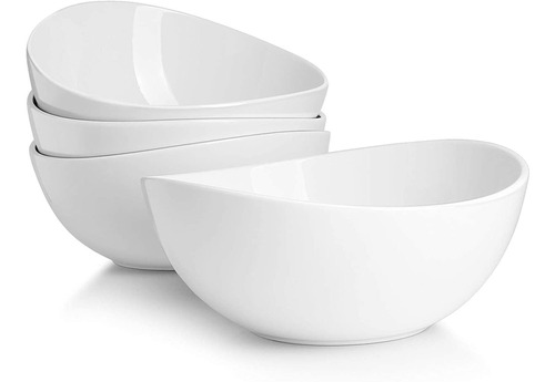 Sweese Bowls, Porcelana, Tapa De 1,2 Litros, Color Blanco, 4