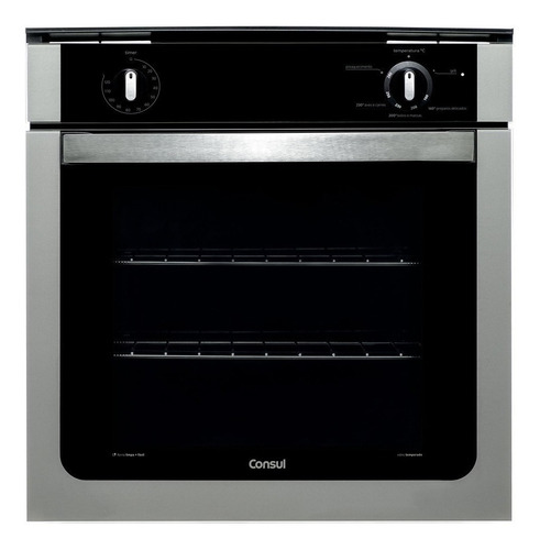 Forno A Gás Consul 78 Litros De Embutir Coa84br Cor Prata 220V